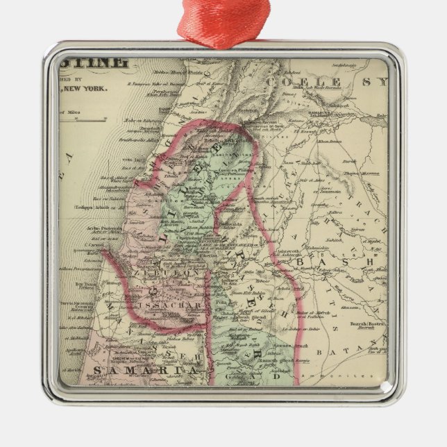 Palestine 4 metal tree decoration (Front)