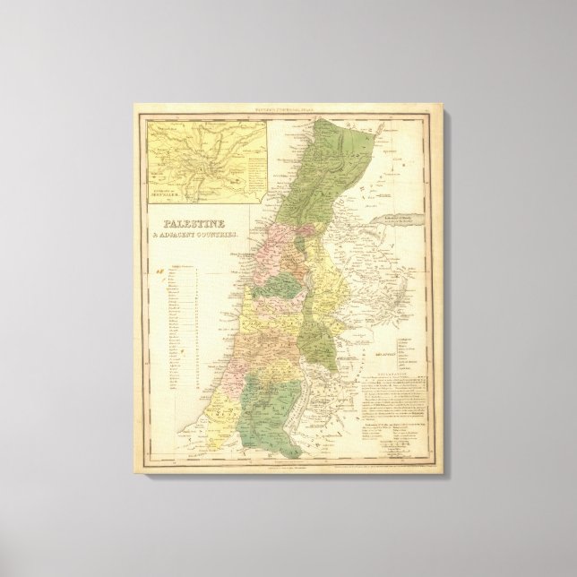 Palestine and Adjacent Countries 2 Canvas Print (Front)