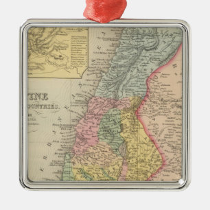 Palestine and Adjacent Countries 2 Metal Tree Decoration