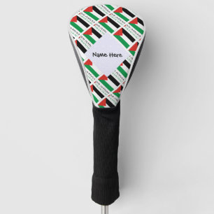 Palestine and Palestinian Flag Tiled Personalised Golf Head Cover