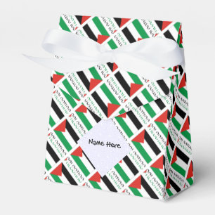 Palestine and Palestinian Flag Tiled with Your Nam Favour Box