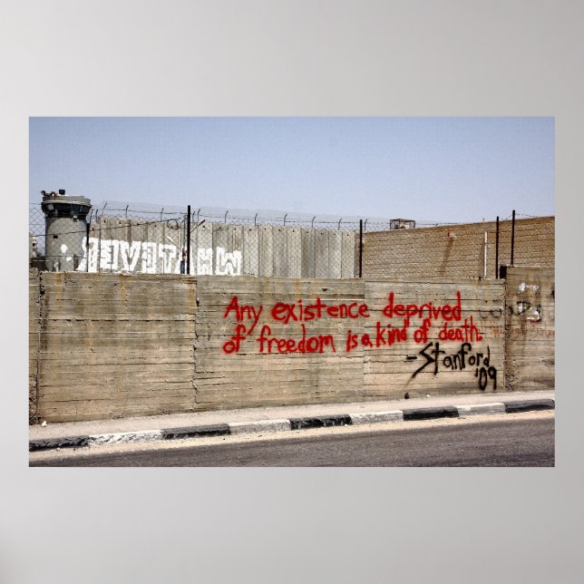 Palestine Apartheid Wall Graffiti Poster (Front)