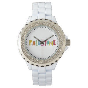 PALESTINE Arabic Name Colorful Watch