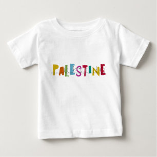 PALESTINE Arabic Name Colourful Baby T-Shirt