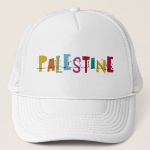 PALESTINE Arabic Name Colourful  Trucker Hat