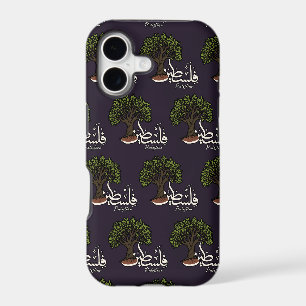 Palestine Arabic word with Palestinian Olive Tree 