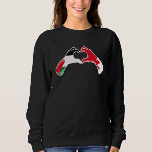 Palestine Bahrain Flag  Palestinian Bahrainian Hea Sweatshirt