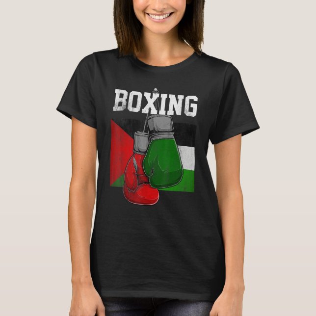 Palestine Boxing Gloves Boxer Boxing  Palestinian  T-Shirt (Front)