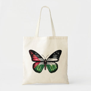 Palestine butterfly monarch flag tote bag