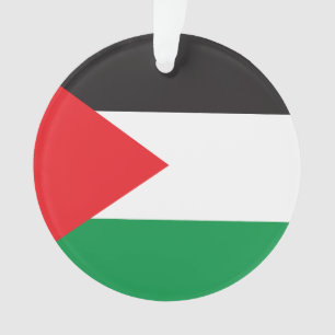 Palestine Button, Patriotic Palestinian Flag Ornament