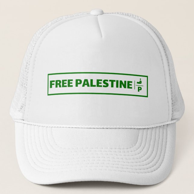 Palestine car registration plate - Free Palestine. Trucker Hat (Front)