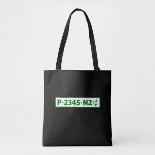 Palestine car registration plate - not real  tote bag
