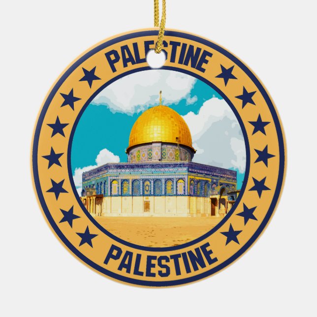 Palestine                                          ceramic tree decoration (Front)