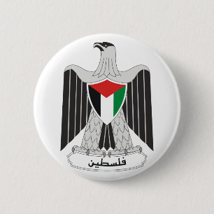 palestine coat of arms 6 cm round badge