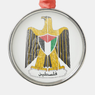 Palestine Coat of Arms Metal Tree Decoration