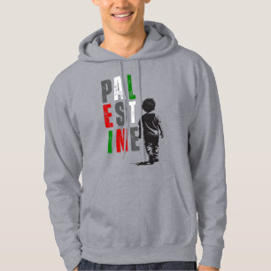 PALESTINE Distressed Bold Hoodie – Walking Child 