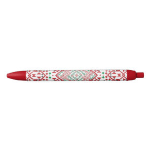 Palestine Embroidery tatreez Pattern Black Ink Pen