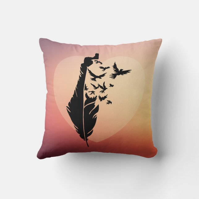 Palestine Feather Map Palestinian Freedom Cushion (Back)