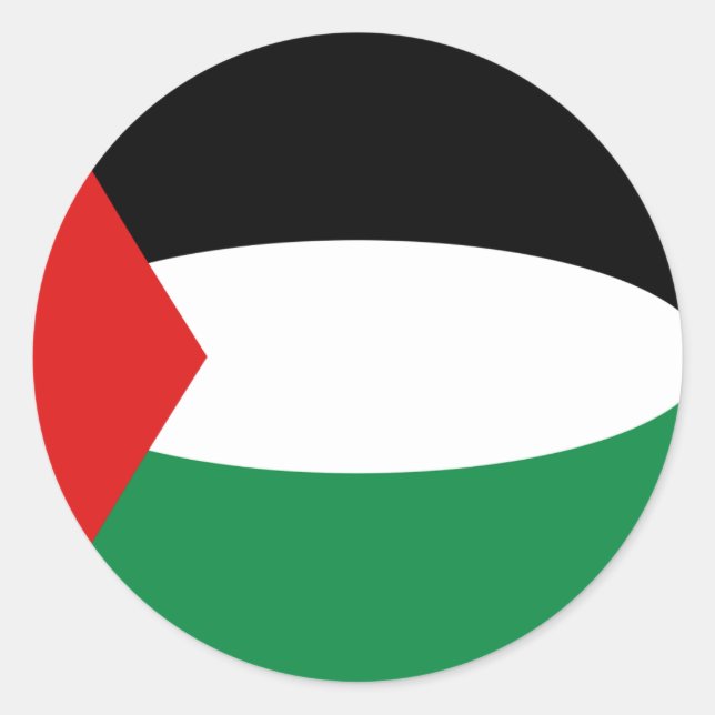 Palestine Fisheye Flag Sticker (Front)
