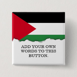 Palestine Flag 15 Cm Square Badge