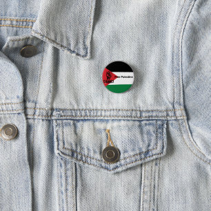  Palestine flag Arabic text 3 Cm Round Badge