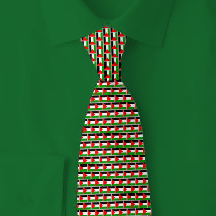 Palestine Flag Brick Pattern Tie