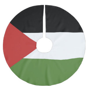 Palestine flag brushed polyester tree skirt