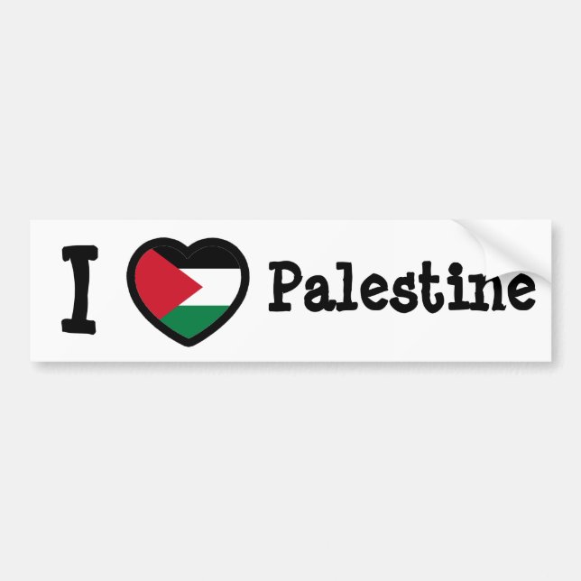 Palestine Flag Bumper Sticker (Front)