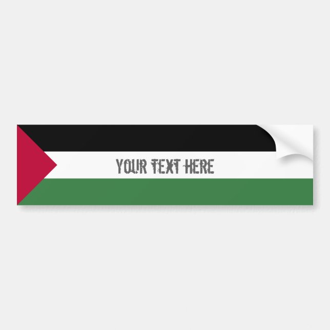 Palestine Flag Bumper Sticker (Front)
