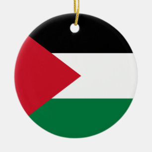Palestine Flag Ceramic Tree Decoration