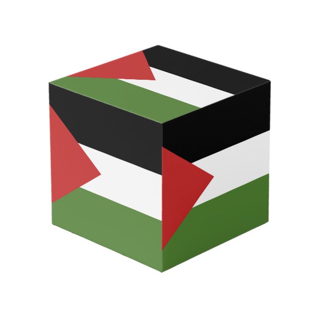 Palestine flag cube (Front Angled)