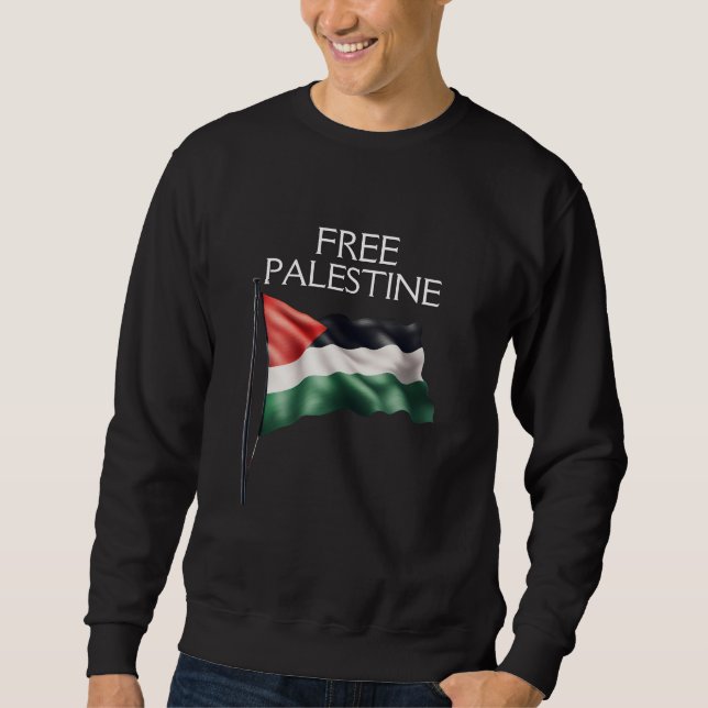Palestine Flag Free Gaza Sweatshirt (Front)