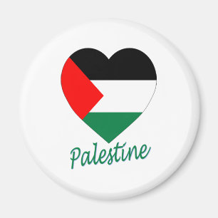 Palestine Flag Heart Magnet