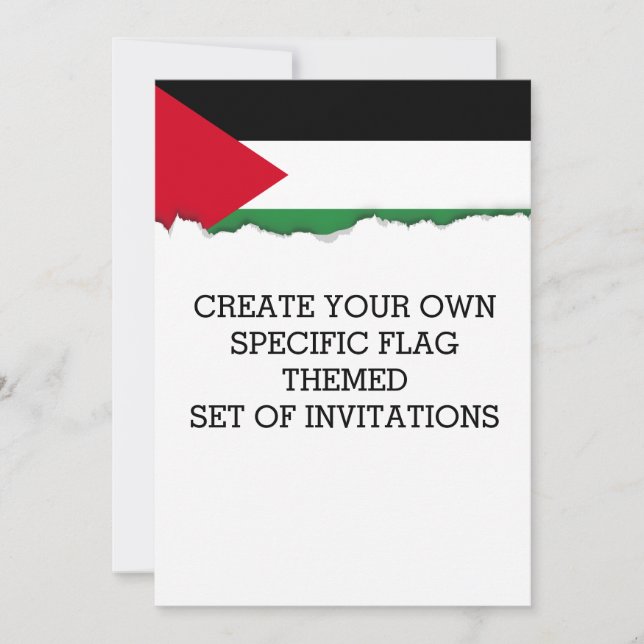 Palestine Flag Invitation (Front)