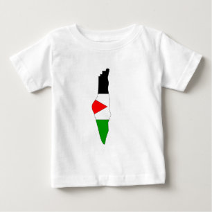 Palestine flag map baby T-Shirt