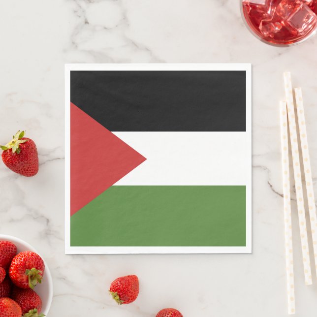 Palestine flag napkin (Insitu)