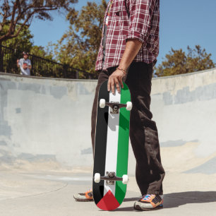 Palestine flag patriotic modern skateboard