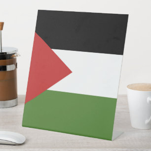 Palestine flag pedestal sign