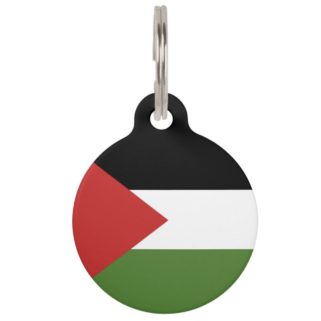 Palestine flag pet tag (Front)