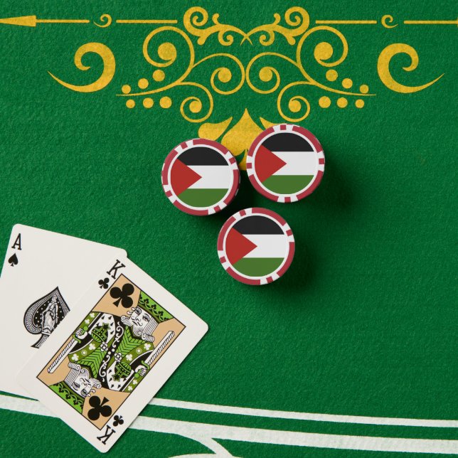 Palestine flag poker chips (Poker Table (Stack))