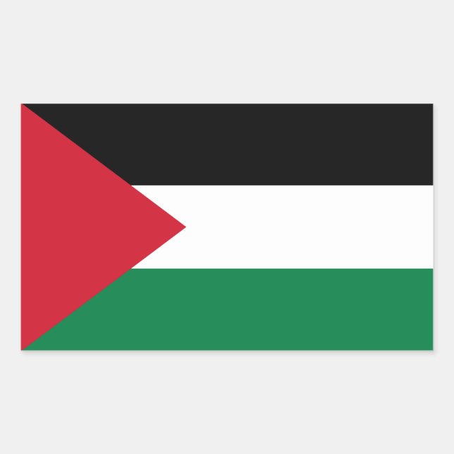 Palestine Flag Rectangular Sticker (Front)