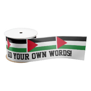 Palestine Flag Satin Ribbon