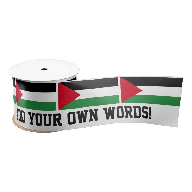 Palestine Flag Satin Ribbon (Spool)