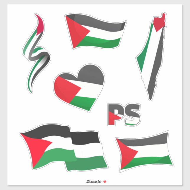 Palestine flag Sticker Pack  (Sheet)