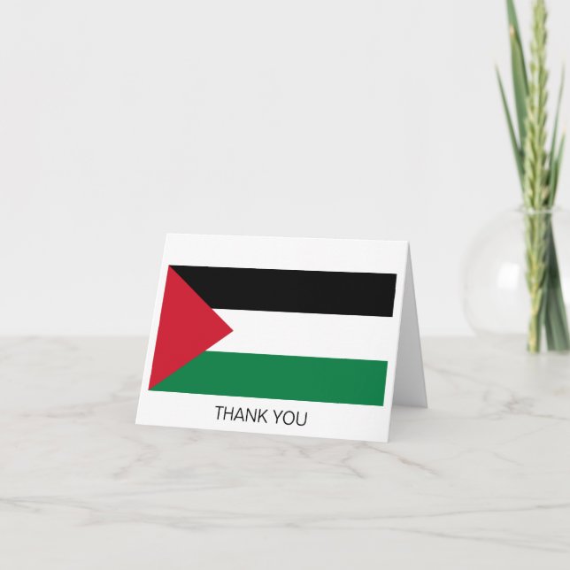 Palestine Flag Thank You Card (Front)