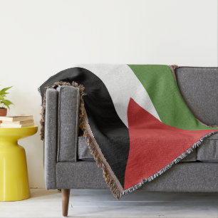 Palestine flag throw blanket