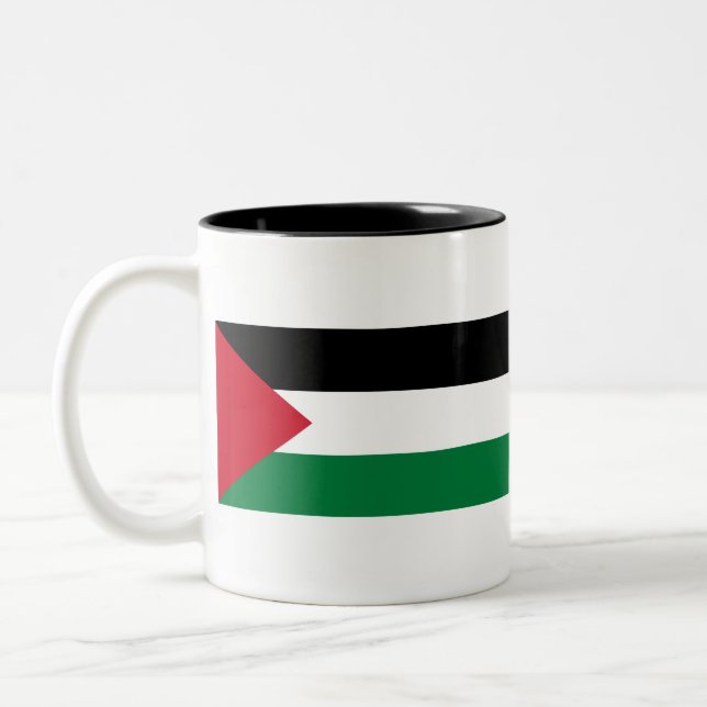 Palestine Flag Two-Tone Coffee Mug (Left)