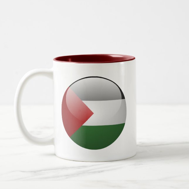 Palestine Flag Two-Tone Coffee Mug (Left)