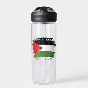 Palestine flag water bottle