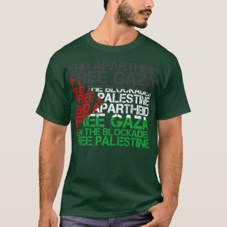 Palestine Flag Wordcloud End Apartheid T-Shirt
